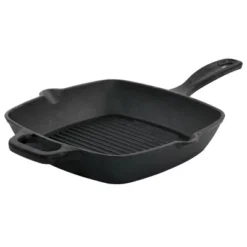 Oster® Oster Castaway 10 Inch Square Cast Iron Grill Pan With Pouring Spouts -Cookware Store GUEST 003152a8 2134 4e0c 8028 712ad2f17526