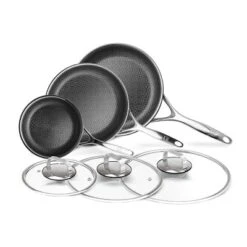 Livwell Brands Diamond Clad 6pc Hybrid Nonstick Stainless Steel Fry Pan Cookware Set: Oven & Dishwasher Safe, Tempered Glass Lids 11 Livwell Brands Diamond Clad 6pc Hybrid Nonstick Stainless Steel Fry Pan Cookware Set: Oven & Dishwasher Safe, Tempered Glass Lids -Cookware Store GUEST 0142e9ba 61b2 418d bd0e 24f373c35f5f