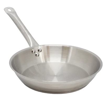 MegaChef Professional Kitchen Round Stainless Steel Fry Pan In Silver 9 MegaChef Professional Kitchen Round Stainless Steel Fry Pan In Silver - Image 7