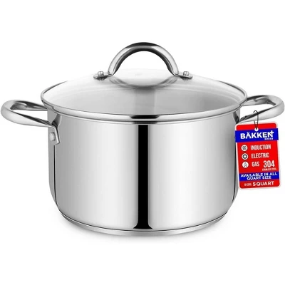 Bakken-Swiss Deluxe Stainless Steel Stockpot With Tempered Glass See-Through Lid 17 Bakken-Swiss Deluxe Stainless Steel Stockpot With Tempered Glass See-Through Lid - Image 15