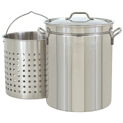 Bayou Classic 44 Quart Stainless Steel Stockpot, Large Cooking Pot With Vented Lid & Basket For Boil, Fry, Steam, And Outdoor Cooks, BC-1144, Silver 5 Bayou Classic 44 Quart Stainless Steel Stockpot, Large Cooking Pot With Vented Lid & Basket For Boil, Fry, Steam, And Outdoor Cooks, BC-1144, Silver - Image 3