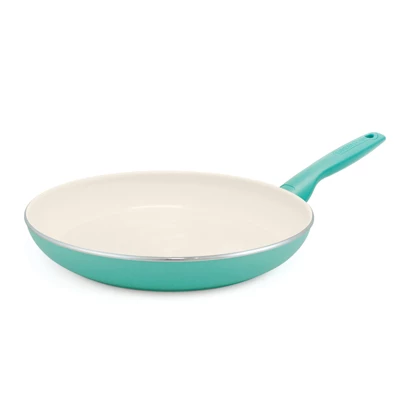 GreenPan Rio Ceramic Coated Aluminum Fry Pan 12 In. Turquoise 3 GreenPan Rio Ceramic Coated Aluminum Fry Pan 12 In. Turquoise
