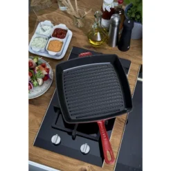 STAUB Cast Iron 12-inch Square Grill Pan -Cookware Store GUEST 0544cc5e 2807 4df8 9ba8 9f125e7707d1