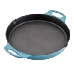 Rachael Ray 14" Nitro Cast Iron Skillet With Side Handle Agave Blue: Double Handled, 14 Inch, Electric & Gas Compatible -Cookware Store GUEST 058e820a 764b 4870 9123 52d6d275c691