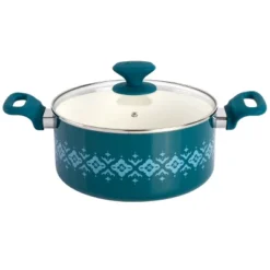 Spice By Tia Mowry 10 Piece Ceramic Nonstick Aluminum Cookware Set In Teal -Cookware Store GUEST 05ee91c3 c752 4e61 b37f 59a343cdf97d