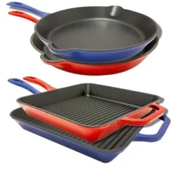 BergHOFF 2Pc Enamel Cast Iron Cookware Set, 10" Fry Pan & Grill Pan -Cookware Store GUEST 060ad533 b213 4801 aceb bdc2a06fff86