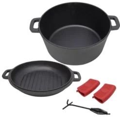 DSVIMOY Outdoor Camping Deep Pot, 8 Quart Grill Cookware With Skillet Lid For Camping, Leg Base, Black, 13"*13"*9.2" 11 DSVIMOY Outdoor Camping Deep Pot, 8 Quart Grill Cookware With Skillet Lid For Camping, Leg Base, Black, 13"*13"*9.2" -Cookware Store GUEST 066a2267 0f2f 461a 99d9 5a7857848c30