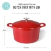 Martha Stewart Gatwick 4 Quart Enamel Cast Iron Dutch Oven - Red 2 Martha Stewart Gatwick 4 Quart Enamel Cast Iron Dutch Oven - Red -Cookware Store GUEST 069a7588 4d94 4e2f a4a6 a8d77384bc49