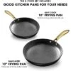 Imarku Professional Cooking Utensils , Nonstick Cast Iron Skillets 2pcs, 10 Inch, 12 Inch Pizza Pans , Steak Pan, Dishwasher Safe, Free POFA -Cookware Store GUEST 06aea8dd 329a 4cdf aae0 2c96d98ce069