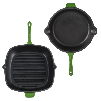 BergHOFF Neo 2Pc Cast Iron Cookware Set, 10" Fry Pan & 11" Grill Pan 15 BergHOFF Neo 2Pc Cast Iron Cookware Set, 10" Fry Pan & 11" Grill Pan - Image 13