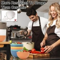 Itopfox 8-Piece Wheat Straw Cereal Bowls Set, Unbreakable & Lightweight, Microwave & Dishwasher Safe, Ideal For Soup, Salad, Oatmeal, And More -Cookware Store GUEST 076953c8 bf8e 41fe 96ad a6d6e1d49360