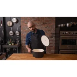 Gibson Home Babish 6qt Round Matte Enamel Cast Iron Dutch Oven: 14.75" Braisers, Hand Wash, Non-Induction Compatible 27 Gibson Home Babish 6qt Round Matte Enamel Cast Iron Dutch Oven: 14.75" Braisers, Hand Wash, Non-Induction Compatible -Cookware Store GUEST 07a840af da41 4d45 b764 b7c19e937348