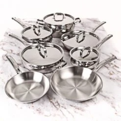 BergHOFF 12Pc 18/10 Stainless Steel Cookware Set With Stainless Steel Lid, Belly Shape -Cookware Store GUEST 0861735b d7fb 4991 b6cc 4eafaf4bf567