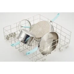 Rachael Ray Create Delicious 10pc Stainless Steel Cookware Set Light Blue Handles: Induction Safe, Dishwasher Safe 18 Rachael Ray Create Delicious 10pc Stainless Steel Cookware Set Light Blue Handles: Induction Safe, Dishwasher Safe -Cookware Store GUEST 086741f0 5398 4dc2 bd7f ad3e29522866