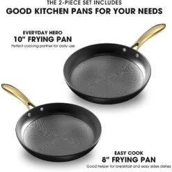 Imarku Non Stick Frying Pans, Professional Cast Iron Skillets 2 Pcs - 8 Inch & 10 Inch Frying Pizza Pans , Honeycomb Frying Pan Set, Free- PFOA -Cookware Store GUEST 08c3076c 6fef 4eac 8e1f 7f796acbfd2f