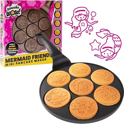 Pancake Wow! Mermaid Mini Pancake Pan - Make 7 Different Flapjack Mermaids, Nonstick Pan Cake Maker For Under The Sea Fun, Unique Gift For Kids, Girls 7 Pancake Wow! Mermaid Mini Pancake Pan - Make 7 Different Flapjack Mermaids, Nonstick Pan Cake Maker For Under The Sea Fun, Unique Gift For Kids, Girls - Image 5