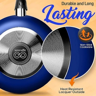 SereneLife 6-Piece Home Kitchen Cookware Set - Non-Stick, Heat-Resistant 4 SereneLife 6-Piece Home Kitchen Cookware Set - Non-Stick, Heat-Resistant - Image 2