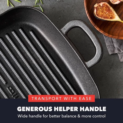 Bobby Flay 11" Cast Iron Square Grill With Dual Handles And Spouts 10 Bobby Flay 11" Cast Iron Square Grill With Dual Handles And Spouts - Image 8