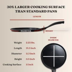 Alva Energy Ceramic Nonstick Griddle Pan Flat Nonstick Cooking Pan, Stay Cool Handle, Non Toxic, Compatible With All Stovetops & Induction Safe -Cookware Store GUEST 0af47178 5324 4a74 9704 ff3ca5e42ae4