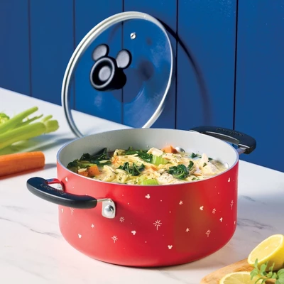Farberware Disney Bon Voyage 3qt Ceramic Nonstick Saucepot With Lid Red: Lifetime Warranty, Dishwasher-Safe, Gas & Electric Compatible 10 Farberware Disney Bon Voyage 3qt Ceramic Nonstick Saucepot With Lid Red: Lifetime Warranty, Dishwasher-Safe, Gas & Electric Compatible - Image 8