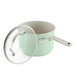 KitchenAid Hard Anodized 3qt Nonstick Ceramic Cookware Sauce Pan With Lid - Pistachio: Stainless Handle, Tempered Glass Lid -Cookware Store GUEST 0b85109c a2d3 4795 aa62 d3c031315a98