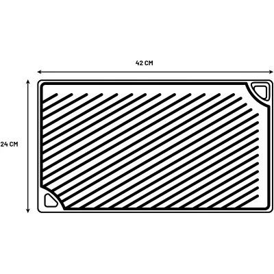 "Attop Double-Sided Cast Iron Grill - 9.5×16.75 Inch Pre-Seasoned Non-Stick Surface, Suitable For Multiple Scenarios " 6 "Attop Double-Sided Cast Iron Grill - 9.5×16.75 Inch Pre-Seasoned Non-Stick Surface, Suitable For Multiple Scenarios " - Image 4