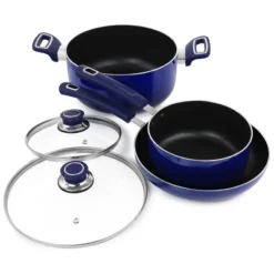 Oster® Oster 7 Piece Non Stick Aluminum Cookware Set In Blue -Cookware Store GUEST 0dbcd3bc 3f93 492e bcfc 8fbe198651f0
