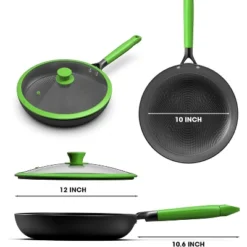 Imarku Non Stick Frying Pan, Frying Pan Set With Lids, Nonstick Cast Iron Skillets, Frying Pans Nonstick With Lid Cast Iron Pan With Stay Cool Handle -Cookware Store GUEST 0dfcc195 4bbe 4ab3 8493 b956d8b6426b