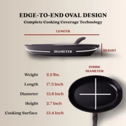 Alva Energy Ceramic Nonstick Fish Pan 13.4" Oval Frying Pan For Cooking Fish, Non Toxic, Easy To Clean, Compatible With All Stovetops & Induction Safe 15 Alva Energy Ceramic Nonstick Fish Pan 13.4" Oval Frying Pan For Cooking Fish, Non Toxic, Easy To Clean, Compatible With All Stovetops & Induction Safe -Cookware Store GUEST 0f229076 450f 4356 a290 06cca7a0934b