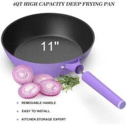 Imarku Deep Frying Pans Nonstick With Lid, 11-inch Multipurpose Pans, Healthy Kitchen Chef's Pan With Ergonomic Detachable Handle -Cookware Store GUEST 0f9d206d ffad 4329 8999 09eab094b67e