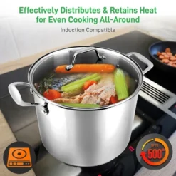 NutriChef 12-Quart Stainless Steel Stock Pot - 18/8 Food Grade Steel Heavy Duty -Cookware Store GUEST 0fc02fb0 15cf 4a0a aca1 2e60d22def53