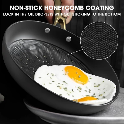 Imarku Frying Pans With Lid, 2Pcs - 10 Inch And 12 Inch Long Lasting Nonstick Frying Pan Cast Iron Skillets, Dishwasher Safe,Free-PFOA, 5 Imarku Frying Pans With Lid, 2Pcs - 10 Inch And 12 Inch Long Lasting Nonstick Frying Pan Cast Iron Skillets, Dishwasher Safe,Free-PFOA, - Image 3