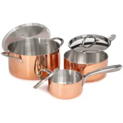 BergHOFF Copper Tri-Ply 6Pc Cookware Set, Matching Lids, Polished -Cookware Store GUEST 0fff7e43 1cfe 4337 bca5 04182ca113f1