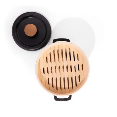 Alva Nori Enameled Cast Iron Dutch Oven Cocottes W/ Lid & Steamer Basket 80 Oz. 10 Alva Nori Enameled Cast Iron Dutch Oven Cocottes W/ Lid & Steamer Basket 80 Oz. - Image 8