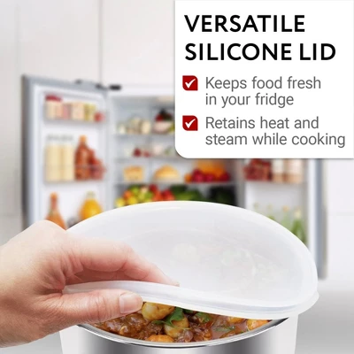 Impresa 8 Qt Insta Pot Silicone Lid / Cover (BPA-free) - Compatible With IP-DUO80 7-in-1 Programmable Electric Pressure Cooker 5 Impresa 8 Qt Insta Pot Silicone Lid / Cover (BPA-free) - Compatible With IP-DUO80 7-in-1 Programmable Electric Pressure Cooker - Image 3