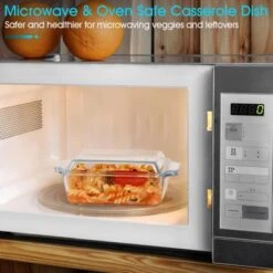 Itopfox Set Of 2 Glass Casserole Dishes With Lids, Oven Safe Rectangular Baking Dishes For Cooking, Roasting, And Serving Meals -Cookware Store GUEST 10bc5284 9a19 43a3 a1b6 1fd76a3b952d