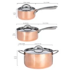 BergHOFF Copper Tri-Ply 6Pc Cookware Set, Matching Lids, Polished -Cookware Store GUEST 11d4f248 6b23 40c9 8a77 e54ad25e262b