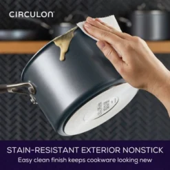 Circulon A1 Series With ScratchDefense Technology 10pc Nonstick Induction Cookware Set: Dishwasher-Safe, Tempered Glass Lids -Cookware Store GUEST 127692f7 e008 483f acbb 8750299295b8
