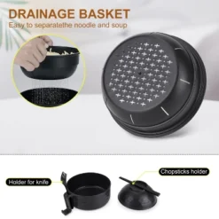 Itopfox Ramen Bowl Set With Chopsticks And Spoon, Microwave Pasta Cooker, College Dorm Essentials For Girls And Guys (Black) -Cookware Store GUEST 12c09a01 73c5 46a9 8c7b 32353dbddbc3