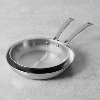 Henckels Clad H3 2-pc Stainless Steel 10-in & 12-in Fry Pan Set 3 Henckels Clad H3 2-pc Stainless Steel 10-in & 12-in Fry Pan Set