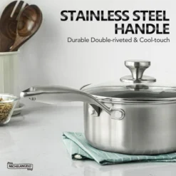 MICHELANGELO Stainless Steel Saucepan Set, Premium Triple Ply Sauce Pan With Lid, Sauce Pot With Honeycomb Interior 17 MICHELANGELO Stainless Steel Saucepan Set, Premium Triple Ply Sauce Pan With Lid, Sauce Pot With Honeycomb Interior -Cookware Store GUEST 14f344a3 fdcf 422d 8804 a6d37e03e013
