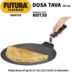 Hawkins Futura 12" Nonstick Flat Dosa Tava Griddle: Anodized Aluminum, Gas Compatible, Hand Wash, 1-Year Warranty -Cookware Store GUEST 15687e30 a96c 4168 a22b de7d7df2a7e6