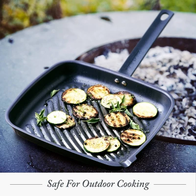 Merten & Storck 12"x10" Pre Square Grill Pan: Cast Iron, Steel Handle, Induction Compatible, Hand Wash Only 6 Merten & Storck 12"x10" Pre Square Grill Pan: Cast Iron, Steel Handle, Induction Compatible, Hand Wash Only - Image 4