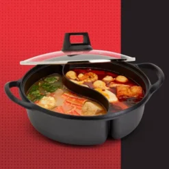 Infuse 12" 2-Section Covered Hotpot -Cookware Store GUEST 15957755 b1d3 425b b2da 5ccb943763d7