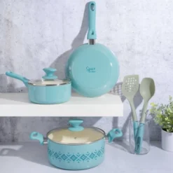 Spice By Tia Mowry Savory Saffron 7pc Healthy Nonstick Ceramic Cookware Set -Cookware Store GUEST 15cb9906 7c7c 48e5 9464 1b8bdf998509