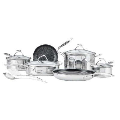 Circulon SteelShield C-Series 10pc Clad Tri-Ply Nonstick Cookware Plus Bonus Utensil Set: Stainless Steel, Induction Safe 7 Circulon SteelShield C-Series 10pc Clad Tri-Ply Nonstick Cookware Plus Bonus Utensil Set: Stainless Steel, Induction Safe - Image 5
