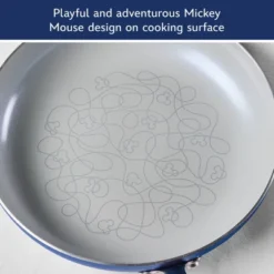 Farberware Disney Bon Voyage 9.5" Ceramic Nonstick Frying Pan Blue: Aluminum, Dishwasher-Safe, Electric & Gas Compatible -Cookware Store GUEST 16686a13 4a51 4df9 b94b 44421a8053f4