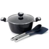 Oster® Oster Hawke 14 Piece Ceramic Nonstick Cookware Set In Dark Blue