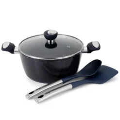 Oster® Oster Hawke 14 Piece Ceramic Nonstick Cookware Set In Dark Blue