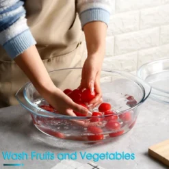 Itopfox Round Glass Casserole Dish With Lid, 4QT Large Microwave Safe Bowl For Cooking, Baking, And Serving, Dishwasher Safe -Cookware Store GUEST 17577829 f6e5 4d98 a53e fc3aac9eab38